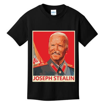 Joseph Stealin Anti Joe Biden Funny Shirts Anti Biden Kids T-Shirt