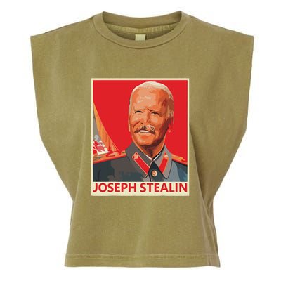 Joseph Stealin Anti Joe Biden Funny Shirts Anti Biden Garment-Dyed Women's Muscle Tee