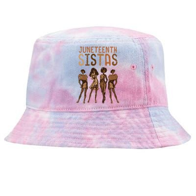 Juneteenth Sistas African Black History Melanin Tie-Dyed Bucket Hat