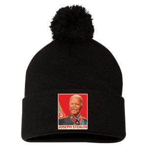 Joseph Stealin Anti Joe Biden Funny Anti Biden Pom Pom 12in Knit Beanie