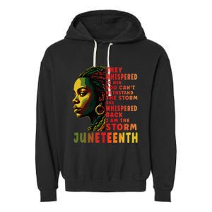 Juneteenth Shirts Afro American Black Women Black History Garment-Dyed Fleece Hoodie