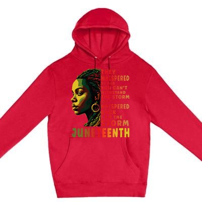 Juneteenth Shirts Afro American Black Women Black History Premium Pullover Hoodie