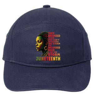 Juneteenth Shirts Afro American Black Women Black History 7-Panel Snapback Hat