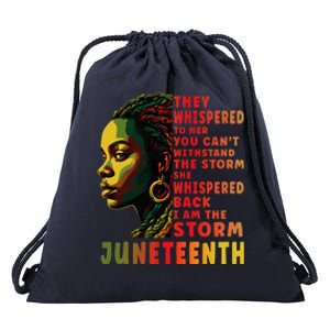 Juneteenth Shirts Afro American Black Women Black History Drawstring Bag