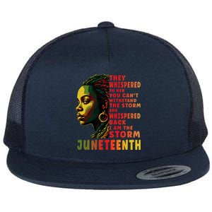 Juneteenth Shirts Afro American Black Women Black History Flat Bill Trucker Hat