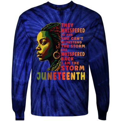 Juneteenth Shirts Afro American Black Women Black History Tie-Dye Long Sleeve Shirt