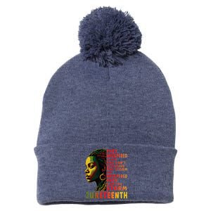 Juneteenth Shirts Afro American Black Women Black History Pom Pom 12in Knit Beanie