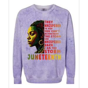 Juneteenth Shirts Afro American Black Women Black History Colorblast Crewneck Sweatshirt