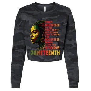 Juneteenth Shirts Afro American Black Women Black History Cropped Pullover Crew