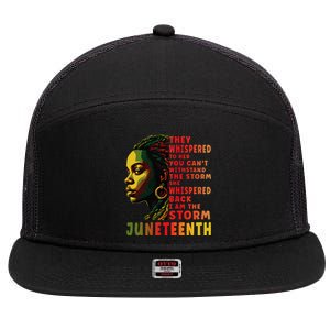 Juneteenth Shirts Afro American Black Women Black History 7 Panel Mesh Trucker Snapback Hat