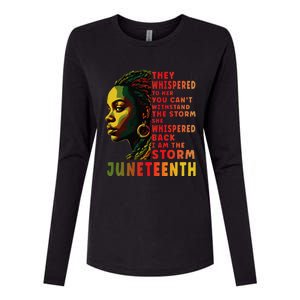 Juneteenth Shirts Afro American Black Women Black History Womens Cotton Relaxed Long Sleeve T-Shirt