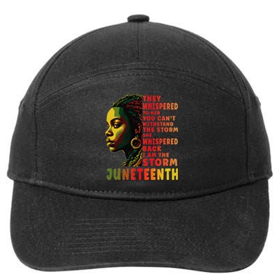 Juneteenth Shirts Afro American Black Women Black History 7-Panel Snapback Hat