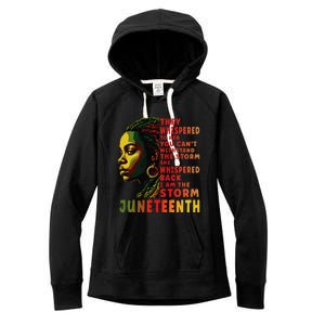 Juneteenth Shirts Afro American Black Women Black History Women's Fleece Hoodie