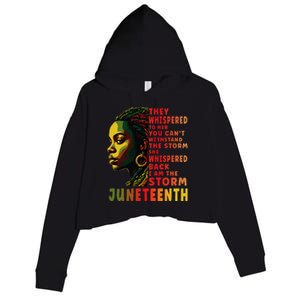 Juneteenth Shirts Afro American Black Women Black History Crop Fleece Hoodie