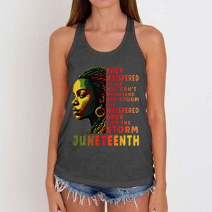 Juneteenth Shirts Afro American Black Women Black History Women's Knotted Racerback Tank