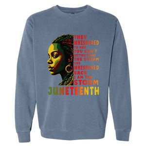 Juneteenth Shirts Afro American Black Women Black History Garment-Dyed Sweatshirt