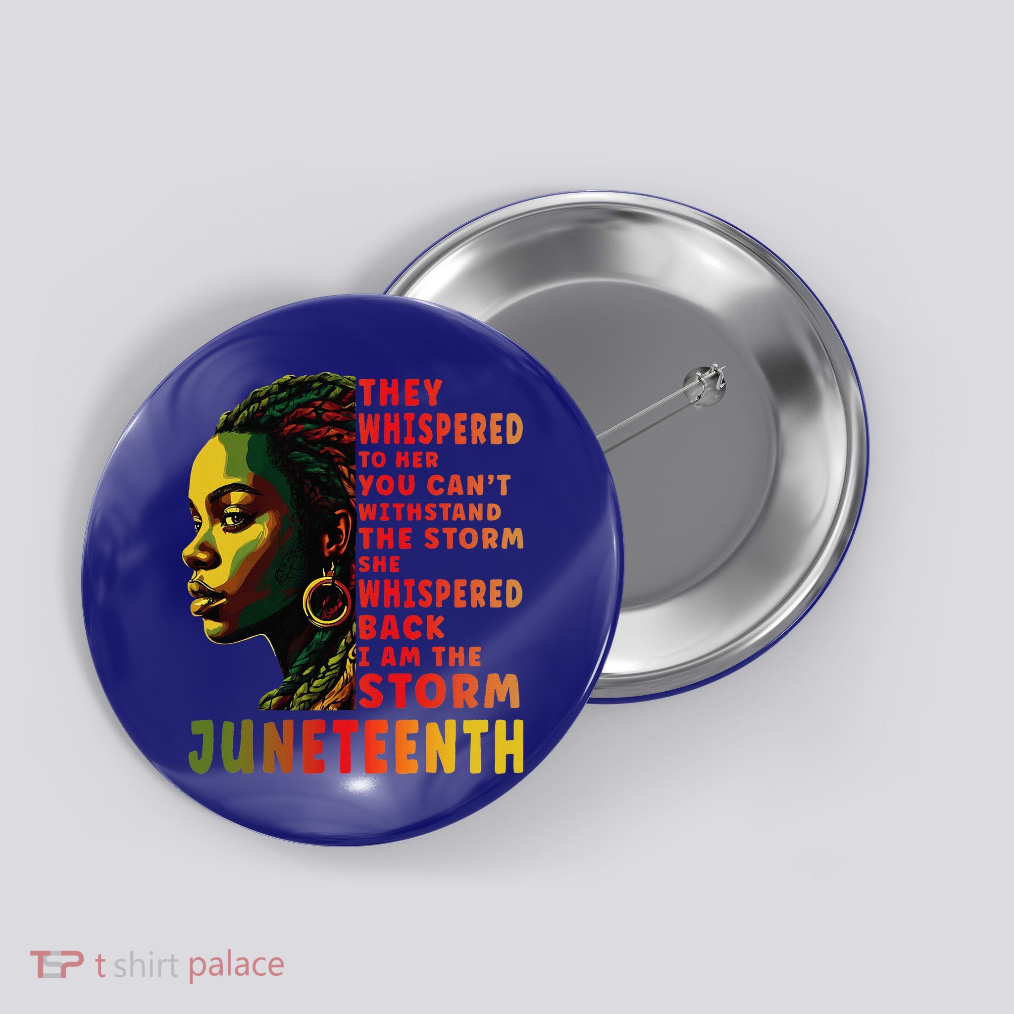 Juneteenth Shirts Afro American Black Women Black History Button