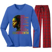 Juneteenth Shirts Afro American Black Women Black History Women's Long Sleeve Flannel Pajama Set 