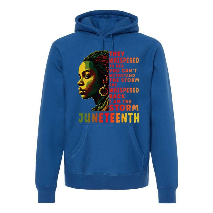 Juneteenth Shirts Afro American Black Women Black History Premium Hoodie