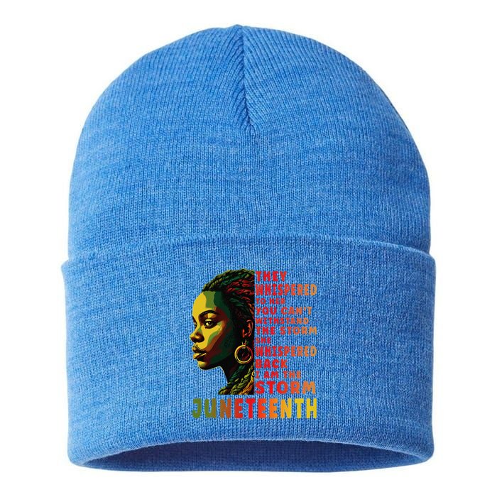 Juneteenth Shirts Afro American Black Women Black History Sustainable Knit Beanie