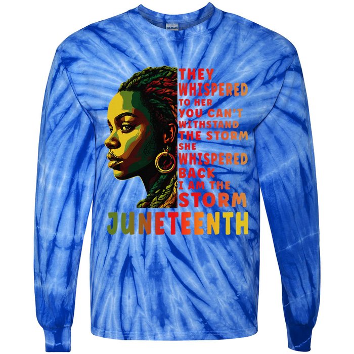 Juneteenth Shirts Afro American Black Women Black History Tie-Dye Long Sleeve Shirt