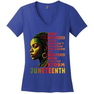 Juneteenth Shirts Afro American Black Women Black History Women's V-Neck T-Shirt