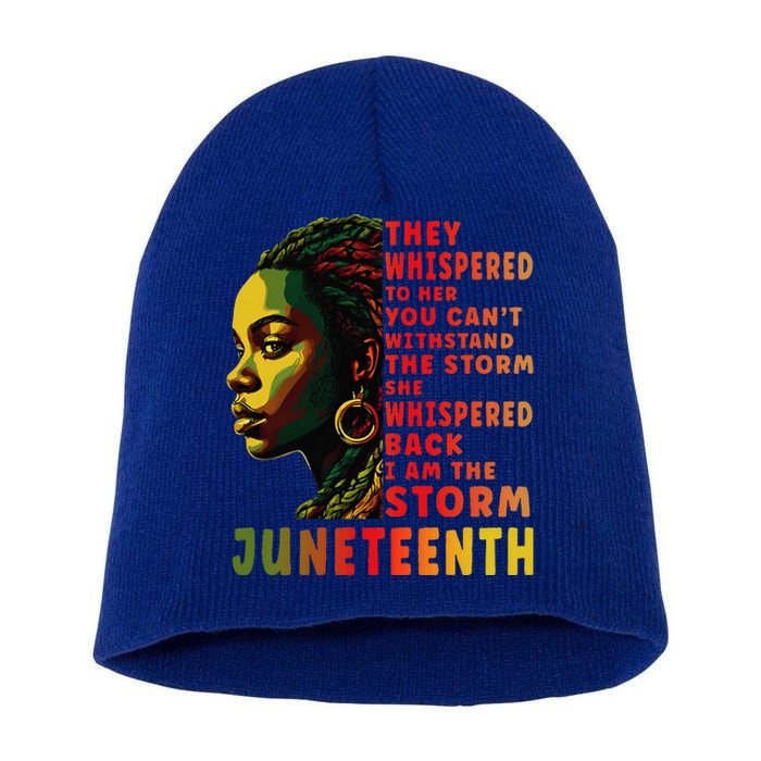 Juneteenth Shirts Afro American Black Women Black History Short Acrylic Beanie