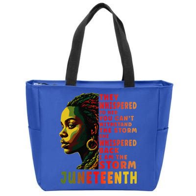 Juneteenth Shirts Afro American Black Women Black History Zip Tote Bag