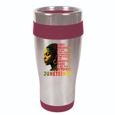 Juneteenth Shirts Afro American Black Women Black History 16oz Travel Tumbler