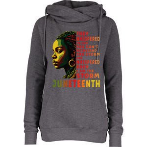 Juneteenth Shirts Afro American Black Women Black History Womens Funnel Neck Pullover Hood