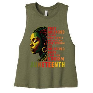 Juneteenth Shirts Afro American Black Women Black History Women's Racerback Cropped Tank