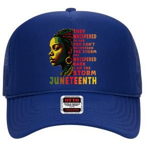 Juneteenth Shirts Afro American Black Women Black History High Crown Mesh Back Trucker Hat