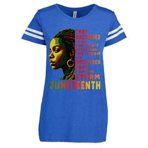 Juneteenth Shirts Afro American Black Women Black History Enza Ladies Jersey Football T-Shirt