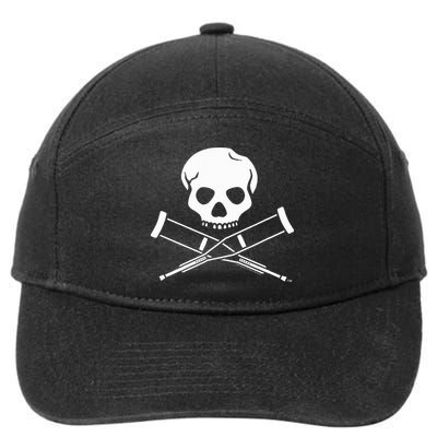 Jackass Skull And Crutches 7-Panel Snapback Hat