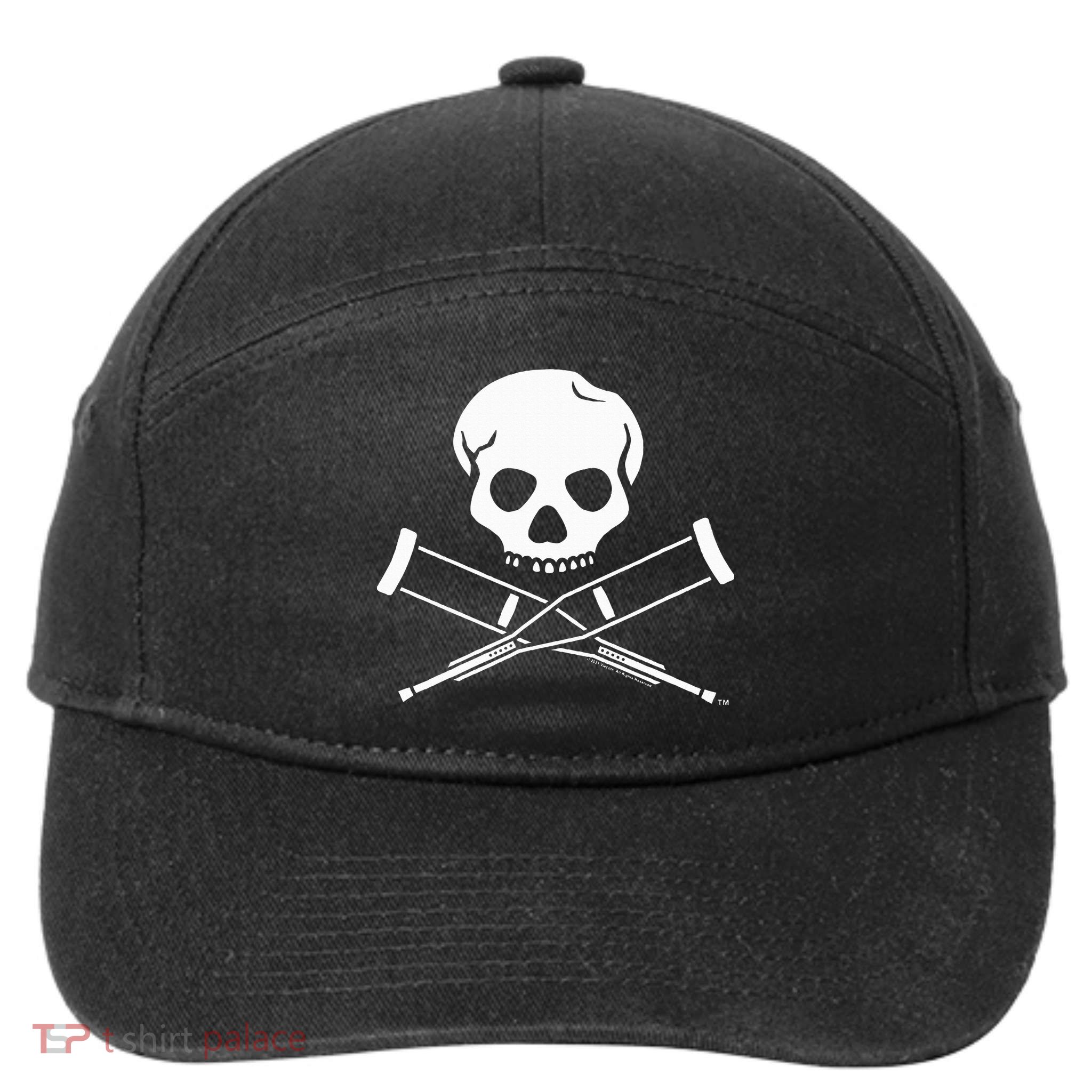 Jackass Skull And Crutches 7-Panel Snapback Hat