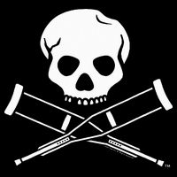 Jackass Skull And Crutches Drawstring Bag