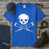 Jackass Skull And Crutches Tall T-Shirt
