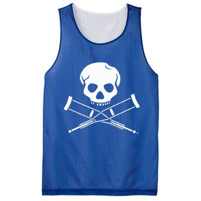 Jackass Skull And Crutches Mesh Reversible Basketball Jersey Tank