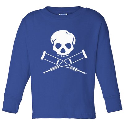 Jackass Skull And Crutches Toddler Long Sleeve Shirt