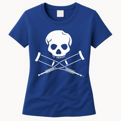 Jackass Skull And Crutches Womens T-Shirt