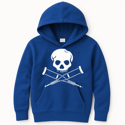 Jackass Skull And Crutches Kids Hoodie