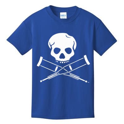 Jackass Skull And Crutches Kids T-Shirt