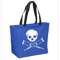 Jackass Skull And Crutches Zip Tote Bag
