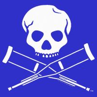 Jackass Skull And Crutches Zip Tote Bag
