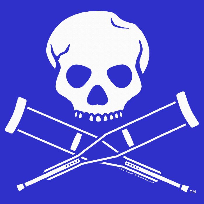 Jackass Skull And Crutches Zip Tote Bag