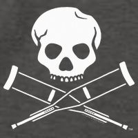 Jackass Skull And Crutches Vector Backpack