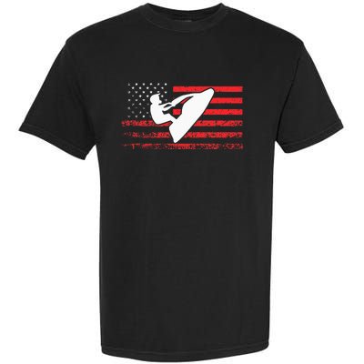 Jet Ski American Flag Funny Jet Skiing Gifts Garment-Dyed Heavyweight T-Shirt