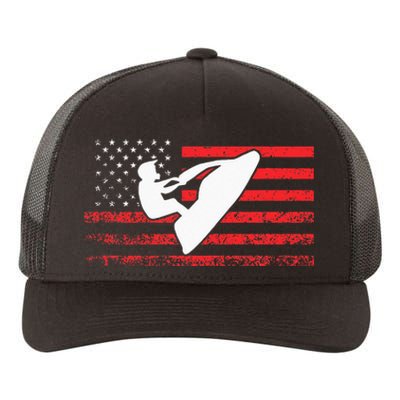 Jet Ski American Flag Funny Jet Skiing Gifts Yupoong Adult 5-Panel Trucker Hat