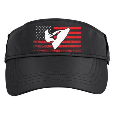 Jet Ski American Flag Funny Jet Skiing Gifts Adult Drive Performance Visor