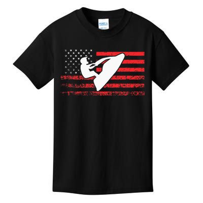 Jet Ski American Flag Funny Jet Skiing Gifts Kids T-Shirt